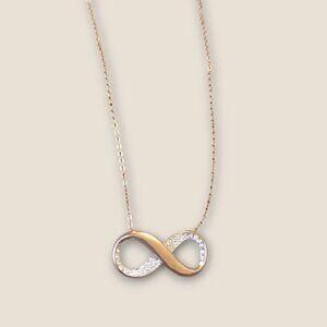 Swarovski Rose gold Infinity Necklace